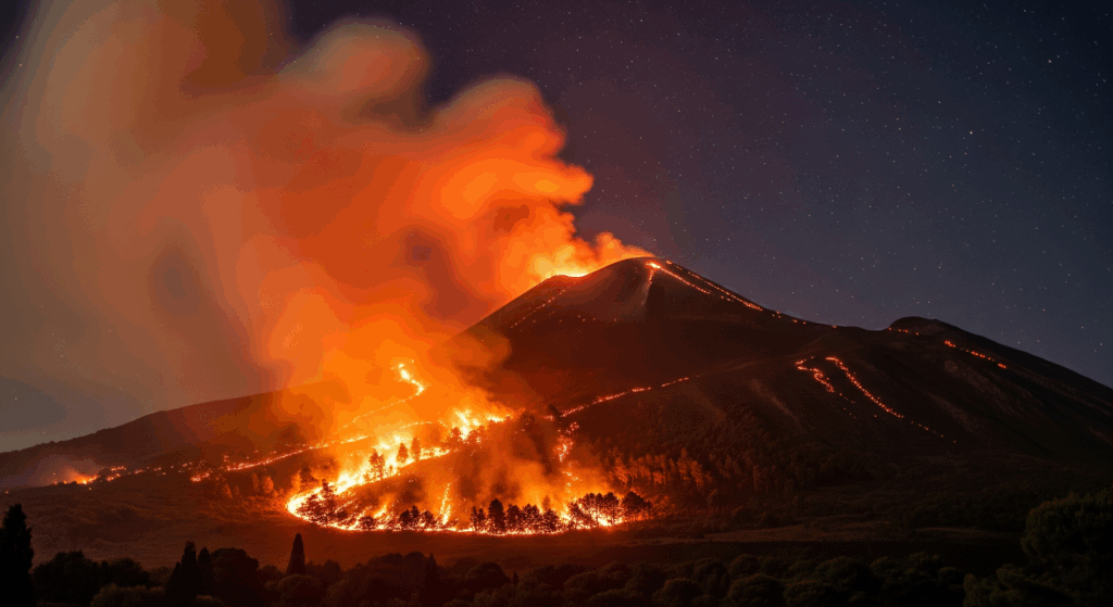 Mount Vesuvius Wildfire 2025: 500+ Hectares Burned, Predictive AI Role / Incendio del Vesuvio 2025: Oltre 500 ettari bruciati, ruolo dell’intelligenza artificiale predittiva